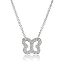 Necklaces For Women 3W078 Rhodium Brass Necklace with AAA Grade CZ
