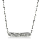 Necklaces For Women 3W079 Rhodium Brass Necklace with AAA Grade CZ