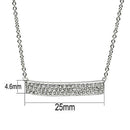 Necklaces For Women 3W079 Rhodium Brass Necklace with AAA Grade CZ