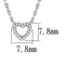 Necklaces For Women 3W413 Rhodium Brass Necklace with AAA Grade CZ