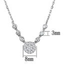 Necklaces For Women 3W417 Rhodium Brass Necklace with AAA Grade CZ