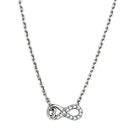 Necklaces For Women 3W418 Rhodium Brass Necklace with AAA Grade CZ