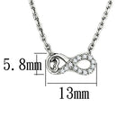 Necklaces For Women 3W418 Rhodium Brass Necklace with AAA Grade CZ