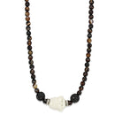 Silver Necklaces Pandora Necklace LO3814 Ruthenium Brass Necklace with Synthetic Alamode Fashion Jewelry Outlet
