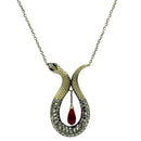 Silver Necklaces Pandora Necklace LO3839 Antique Copper Brass Necklace with Synthetic in Siam Alamode Fashion Jewelry Outlet