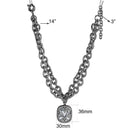 Silver Necklaces Pandora Necklace LO4207 TIN Cobalt Black Brass Necklace with AAA Grade CZ Alamode Fashion Jewelry Outlet