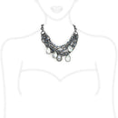 Silver Necklaces Pandora Necklace LO4211 TIN Cobalt Black Brass Necklace with AAA Grade CZ Alamode Fashion Jewelry Outlet