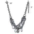 Silver Necklaces Pandora Necklace LO4211 TIN Cobalt Black Brass Necklace with AAA Grade CZ Alamode Fashion Jewelry Outlet