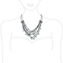 Silver Necklaces Pandora Necklace LO4217 TIN Cobalt Black Brass Necklace with AAA Grade CZ Alamode Fashion Jewelry Outlet