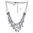 Silver Necklaces Pandora Necklace LO4217 TIN Cobalt Black Brass Necklace with AAA Grade CZ Alamode Fashion Jewelry Outlet