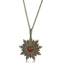 Silver Necklaces Pandora Necklace LO4219 Antique Copper Brass Necklace in Red Series Alamode Fashion Jewelry Outlet
