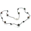 Silver Necklaces Pandora Necklace LO737 Brass Necklace with Epoxy Alamode Fashion Jewelry Outlet
