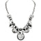 Silver Necklaces Silver Necklace LO1872 Antique Silver White Metal Necklace with Crystal Alamode Fashion Jewelry Outlet