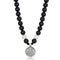 Silver Necklaces Silver Necklace LO3815 Antique Silver White Metal Necklace with Synthetic Alamode Fashion Jewelry Outlet