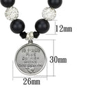 Silver Necklaces Silver Necklace LO3815 Antique Silver White Metal Necklace with Synthetic Alamode Fashion Jewelry Outlet
