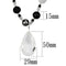 Silver Necklaces Silver Necklace LO3817 Antique Silver White Metal Necklace with Synthetic Alamode Fashion Jewelry Outlet