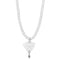 Silver Necklaces Silver Necklace LO3821 Antique Silver White Metal Necklace with Synthetic Alamode Fashion Jewelry Outlet