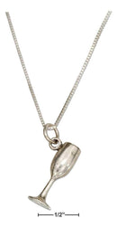 Silver Necklaces Sterling Silver Necklace: 18" Wine Glass Necklace JadeMoghul Inc.