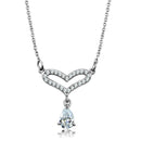 Silver Necklaces Sterling Silver Necklace TS484 Rhodium 925 Sterling Silver Necklace Alamode Fashion Jewelry Outlet