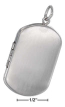 Silver Pins And Accessories Sterling Silver Brushed Finish Dog Tag Locket Pendant JadeMoghul Inc.