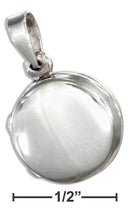 Silver Pins And Accessories Sterling Silver Mini High Polish Flat Round Locket JadeMoghul Inc.