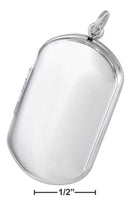 Silver Pins And Accessories Sterling Silver Plain High Polish Dog Tag Locket Pendant JadeMoghul Inc.