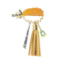 Summer Creative Pineapple Design Hollow Metal Brooch