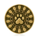 Yellow Bronze Reflection Paws Paw Print Heart Tie Tack Hat Tack Pin
