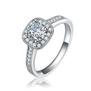 silver plated Plated Wedding Rings For Women Square Simulated zircon Jewelry Bague Bijoux Femme Engagement ring Accessories-10-White-JadeMoghul Inc.
