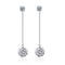 silver plated Super flash Shambhala Rhinestone tassel earrings long section of female fashion jewelry simple eardrop 65MM AExp