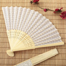 Silver scallop silk folding fan favor-Personalized Coasters-JadeMoghul Inc.