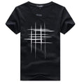 Simple creative design line cross Print cotton T Shirts Men's New Arrival Summer Style Short Sleeve Men t-shirt AExp