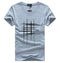 Simple creative design line cross Print cotton T Shirts Men's New Arrival Summer Style Short Sleeve Men t-shirt-Gray-S-JadeMoghul Inc.