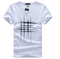 Simple creative design line cross Print cotton T Shirts Men's New Arrival Summer Style Short Sleeve Men t-shirt-White-S-JadeMoghul Inc.
