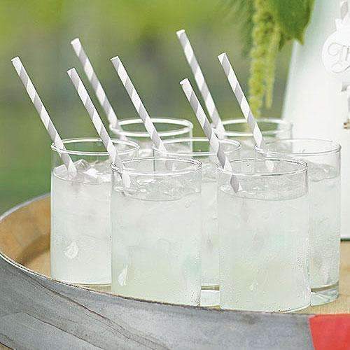 "Sippers" Candy Striped Paper Straws Classical Green (Pack of 75)-Wedding Candy Buffet Accessories-JadeMoghul Inc.