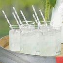"Sippers" Candy Striped Paper Straws Grey (Pack of 75)-Wedding Candy Buffet Accessories-JadeMoghul Inc.