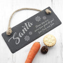 Slate Gifts & Accessories Personalized Signs Santa Please Stop Here Slate Hanging Sign Treat Gifts