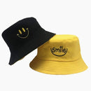 SMILE Bucket Hat Double Sided Bucket Hat Smiling face Unisex Fashion Bob Cap Hip Hop Gorro Men Summer Cap JadeMoghul Inc.