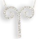Silver Pendant SNK08 Silver Brass Chain Pendant with Top Grade Crystal