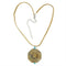 Locket Necklace SNK109 Rhodium Wood Necklace with Synthetic