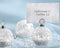 "Snow Flurry" Flocked Glass Ornament Place Card/Photo Holder (Set of 6)-Boy Wedding / Ring bearer-JadeMoghul Inc.