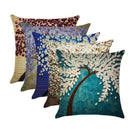 Sofa Waist Flower Cotton Linen Pillow Cushion Case Throw Pillow Shell Square Living Room Decor JadeMoghul Inc. 