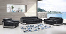 Sofas Cheap Sofas - 117" Modern Black Leather Sofa Set HomeRoots