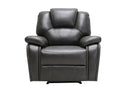 Sofas Modern Leather Sofa - 185" X 114" X 120" Gray Power Reclining Sofa Set HomeRoots