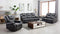 Sofas Modern Leather Sofa - 185" X 114" X 120" Gray Sofa Set HomeRoots