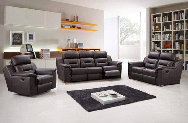Sofas Modern Leather Sofa - 200" X 123" X 123" Brown Sofa Set HomeRoots