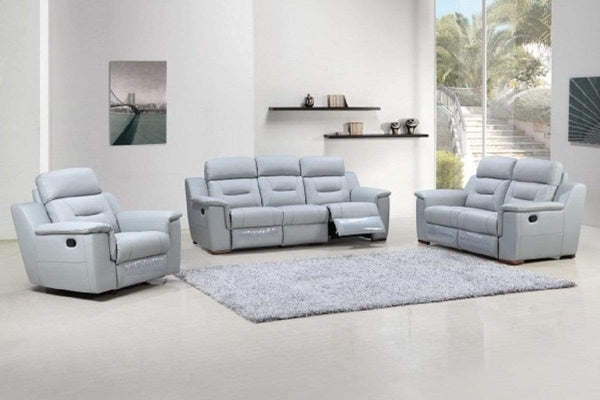 Sofas Modern Leather Sofa - 200" X 123" X 123" Gray Sofa Set HomeRoots