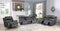 Sofas Modern Leather Sofa - 210" X 120" X 120" Gray Power Reclining Sofa Set HomeRoots