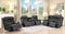 Sofas Modern Leather Sofa - 210" X 120" X 123" Gray Power Reclining Sofa Set HomeRoots