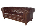 Sofas Modern Leather Sofa - 36" X 76" X 30" Brown Leather Sofa 2 Places HomeRoots
